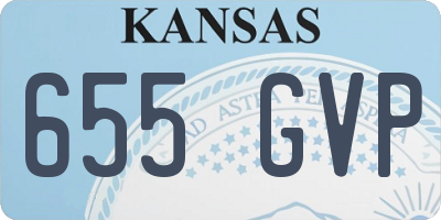 KS license plate 655GVP