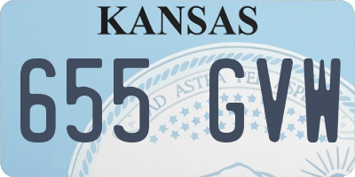 KS license plate 655GVW