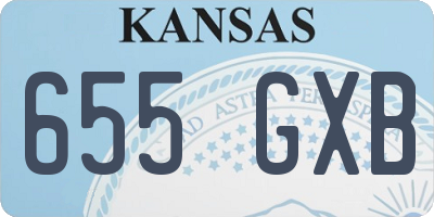 KS license plate 655GXB