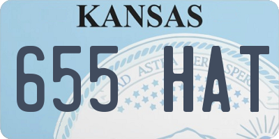 KS license plate 655HAT