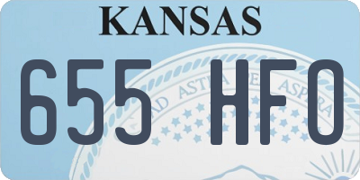 KS license plate 655HFO