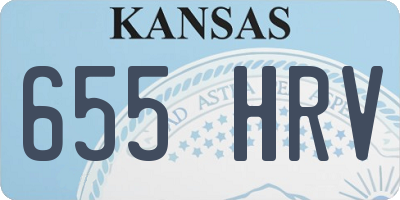 KS license plate 655HRV