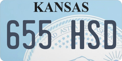 KS license plate 655HSD