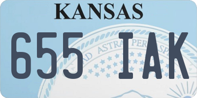 KS license plate 655IAK