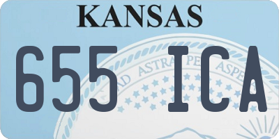 KS license plate 655ICA