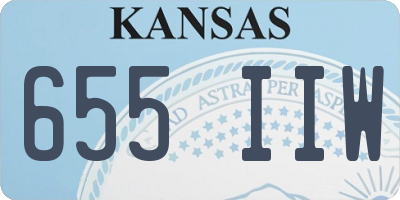 KS license plate 655IIW