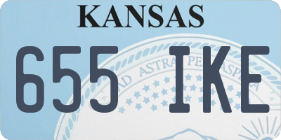 KS license plate 655IKE