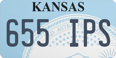 KS license plate 655IPS