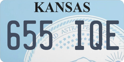 KS license plate 655IQE