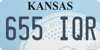 KS license plate 655IQR
