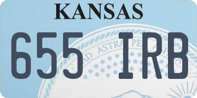 KS license plate 655IRB