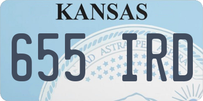 KS license plate 655IRD