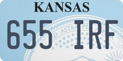 KS license plate 655IRF