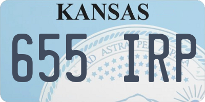 KS license plate 655IRP