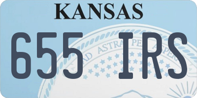 KS license plate 655IRS