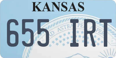 KS license plate 655IRT