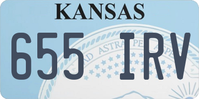 KS license plate 655IRV