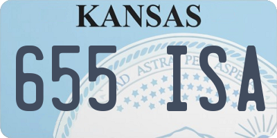 KS license plate 655ISA