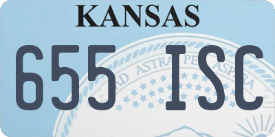 KS license plate 655ISC