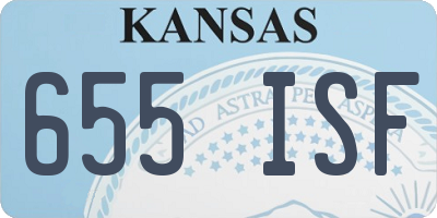 KS license plate 655ISF