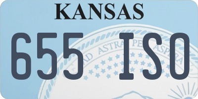 KS license plate 655ISO