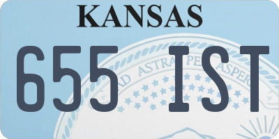 KS license plate 655IST