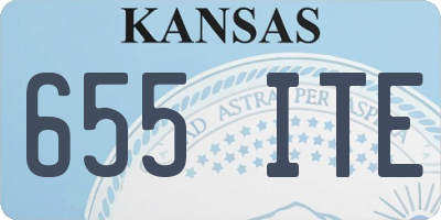 KS license plate 655ITE