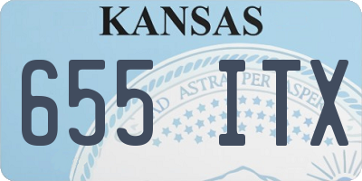KS license plate 655ITX