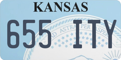 KS license plate 655ITY