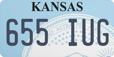 KS license plate 655IUG