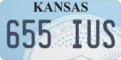 KS license plate 655IUS