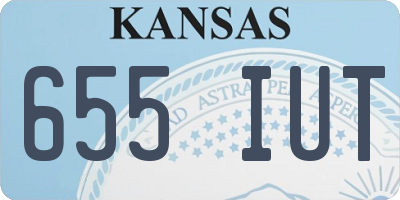 KS license plate 655IUT