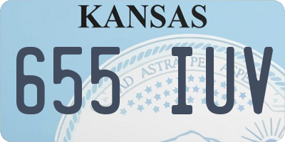 KS license plate 655IUV