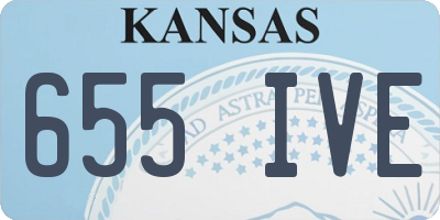 KS license plate 655IVE