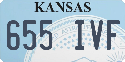 KS license plate 655IVF
