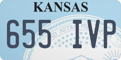 KS license plate 655IVP