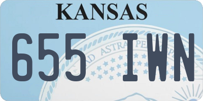 KS license plate 655IWN