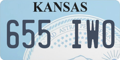 KS license plate 655IWO