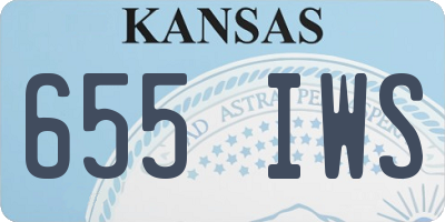 KS license plate 655IWS