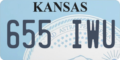 KS license plate 655IWU