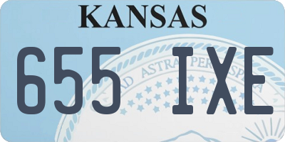 KS license plate 655IXE