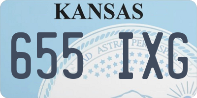 KS license plate 655IXG