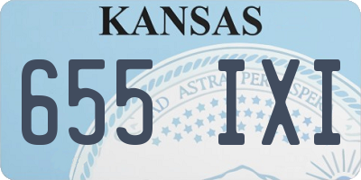 KS license plate 655IXI