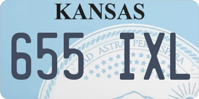 KS license plate 655IXL