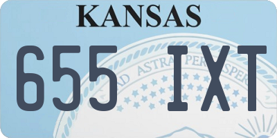 KS license plate 655IXT