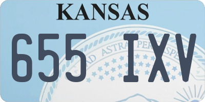 KS license plate 655IXV