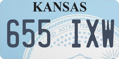 KS license plate 655IXW