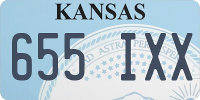 KS license plate 655IXX