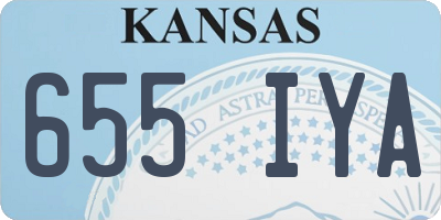 KS license plate 655IYA
