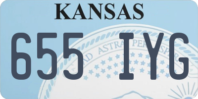 KS license plate 655IYG